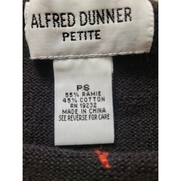 Womens Petite Small Alfred Dunner Short Sleeve Sweater Black Embroidered Beaded - Picture 5 of 5